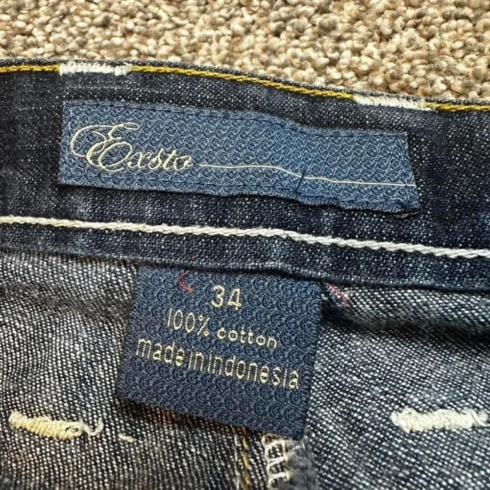 Vintage Y2K Exsto wide leg‎ baggy punk skater grunge denim jeans fits 36x32